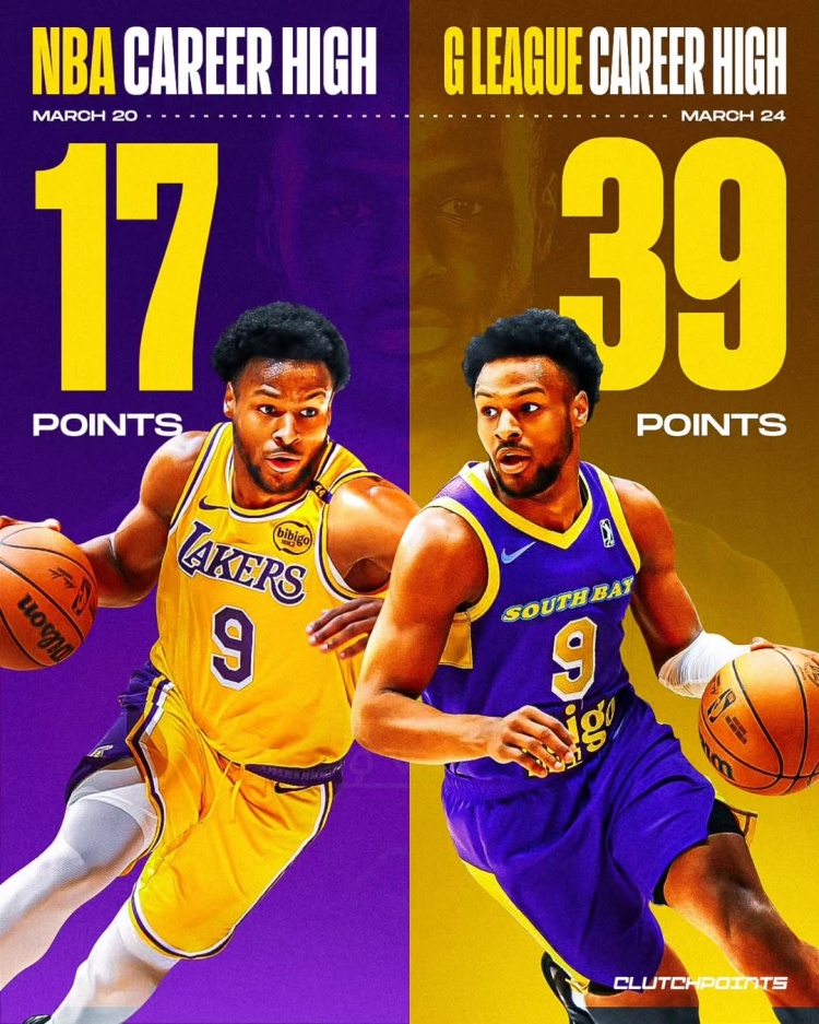 在進(jìn)步！布朗尼一周內(nèi)先后創(chuàng)下個(gè)人NBA和G聯(lián)盟單場(chǎng)得分新紀(jì)錄